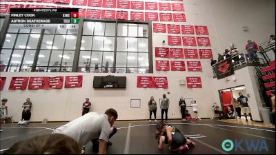 66 lbs Consi Of 4 - Finley Cook, D3 Wrestling Cluib vs Astron Deatherage, Tecumseh Youth Wrestling