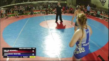 165 lbs Semifinal - Billie Bonwell, Nevada vs Savannah Rickter, Idaho