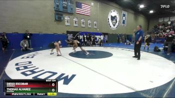 132 lbs Champ. Round 3 - Thomas Alvarez, Mayfair vs Diego Escobar, Overfelt
