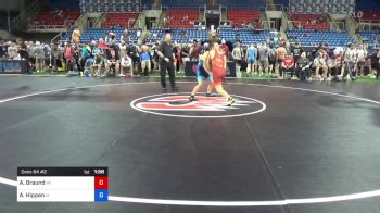 138 lbs Cons 64 #2 - Aric Braund, Wisconsin vs Aiden Hippen, Iowa