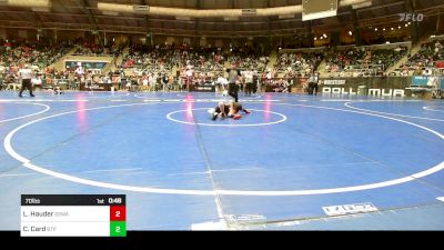70 lbs Round Of 32 - Louie Hauder, Silver State Wrestling Academy vs Crew Card, Tulsa Blue T Panthers