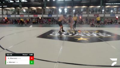 193-216 lbs Semifinal - Andrew Maravez, Rock Island Wrestling B&B vs Jared Werner, ISI