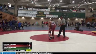 132 lbs Cons. Round 2 - Grant Hancock, Scripps Ranch vs Kaiden Koehler, Scripps Ranch