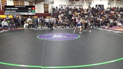 132 lbs Quarterfinal - Alex Denkins, Perrysburg vs Jensen Boyd, Delta