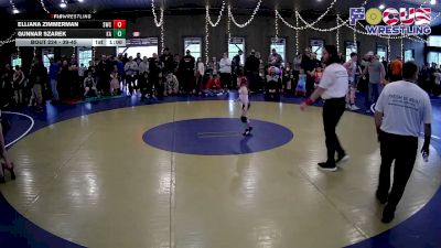 39-45 lbs Round 2 - Gunnar Szarek, Kiski Area vs Elliana Zimmerman, Spartan Wrestling Club