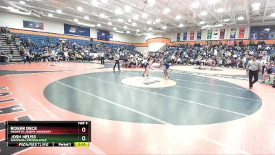 165 lbs Cons. Round 3 - Roger Deck, Mount St. Joseph University vs Josh Heuss, Wisconsin-Stevens Point