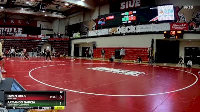 141 lbs 7th Place Match - Armando Garcia, Northern Colorado vs Owen Uhls, Missouri