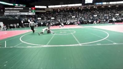 115 lbs Champ. Round 2 - Matthew Simantiras, AVL1 vs Aiden Rohrbach, OCAA