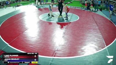 60 lbs Quarterfinal - Lane Plummer, Oregon vs Anson Bradley, Utah