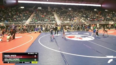 46 lbs 1st Place Match - Kollins Camino, Douglas Wrestling Club vs Hazel White, Thermopolis Wrestling Club