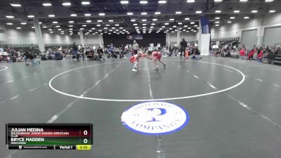 92 lbs Cons. Round 4 - Bryce Madden, Wisconsin vs Julian Medina, Bolingbrook Junior Raiders Wrestling Club