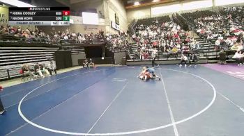 6A 120 lbs Champ. Round 1 - Naomi Kofe, Copper Hills vs Kiera Cooley, Weber