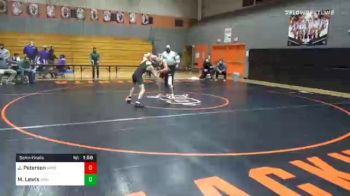 106 lbs Semifinal - Jonah Peterson, Upper Dauphin Area vs Major Lewis, Trinity