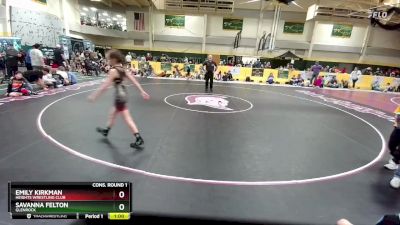 73 lbs Cons. Round 1 - Emily Kirkman, Heights Wrestling Club vs Savanna Felton, Glenrock