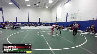 165 lbs Cons. Round 3 - Jack Barracca, North Central College vs Christian Gilbert, Carthage College