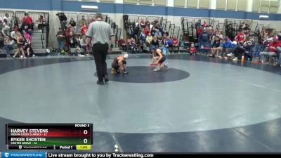 84 lbs Round 3 (4 Team) - Ryker Shosten, Center Grove vs Harvey Stevens, Indian Creek (large)