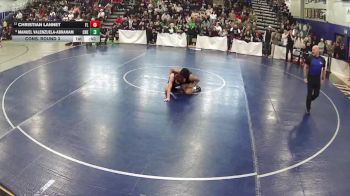 132 lbs Cons. Round 3 - Manuel Valenzuela-Abraham, Cheyenne vs Christian Lannet, Faith Lutheran