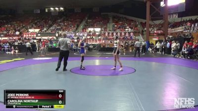 100 lbs Cons. Round 2 - Carolina Northup, Stockton HS vs Joee Perkins, St. George-Rock Creek HS