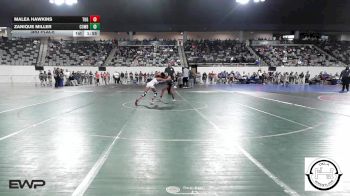 84 lbs 3rd Place - Malea Hawkins, Tulsa Union Girls vs ZaNique Miller, Cowboy Wrestling Club