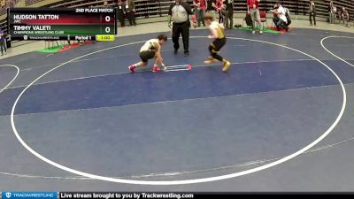 86 lbs 2nd Place Match - Hudson Tatton, JWC vs Timmy Valeti, Champions Wrestling Club