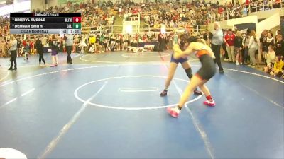 124 lbs Quarterfinal - Bristyl Ruddle, Wilmington Ladies Freestyle Wr vs Deunan Smith, Columbus