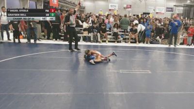 63 lbs Champ. Rd Of 64 - Graysen Bell, Immortal Athletics WC vs Diezel Steele, Psf Wrestling Academy