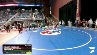 132 lbs Quarterfinal - Troy Braun, Moorcroft Mat Masters Wrestling Club vs Jeramiah Musbach, Green River Grapplers Wrestling