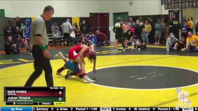 83 lbs Cons. Round 3 - Nate Myers, Kerman vs Judah Teague, Durham Wrestling Club