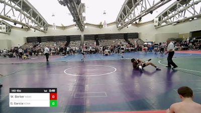 140-I lbs Consi Of 8 #2 - William Barker, Haddonfield 7th & 8th vs Guillermo Garcia, Northern Delaware Wrestling Academy