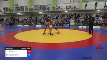 55kg Semifinal - Diyaal Johal, The ROC vs Merric BeauParlant, Lakehead WC