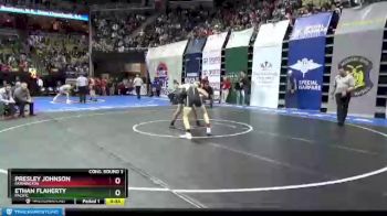 120 Class 3 lbs Cons. Round 3 - Presley Johnson, Farmington vs Ethan Flaherty, Pacific