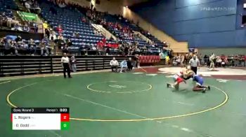 2 - 170 lbs Cons. Round 3 - Odane Dodd, Central (Woodstock) vs Lucas Rogers, Alleghany
