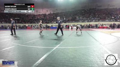 94 lbs Consi Of 32 #2 - Jacob Taylor, Sapulpa Jr High vs Joseph Beach, Victory Christian JH