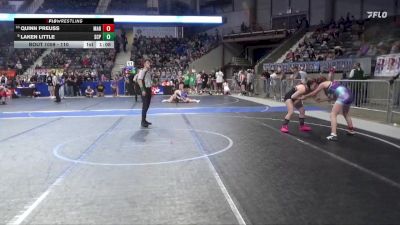 110 lbs Cons. Round 2 - Quinn Preuss, Marysville vs Laken Little, South Central Punisher