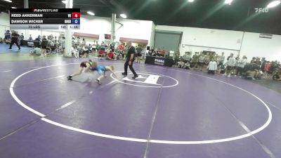 75 lbs Reed Akkerman, Wisconsin vs Dawson Wicker, Ohio Gray