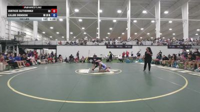 100 lbs Justice Gutierrez, Colorado vs Lillee Denson, Michigan Blue