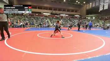 86 lbs Cons. Semi - Gabryel Flores, Gentry Youth Organization Wrestling vs Justin Knipe, Bauxite Mini Miners Wrestling