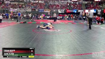 G - 185 lbs Quarterfinal - Tegan Boyce, Cut Bank (Girls) vs Katie Slade, Great Falls / Msdb (Girls)