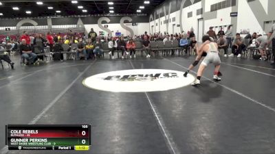 105 lbs Quarterfinals (8 Team) - Gunner Perkins, West Shore Wrestling Club vs Cole Rebels, Ruthless