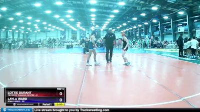 92 lbs Rd# 9- 11:30am Saturday - Layla Ward, Iowa Ladies vs Lottie Durant, Tri State Training Center
