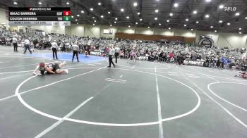 123 lbs Consi Of 8 #1 - Isaac Barrera, Central Coast Most Wanted vs Colton Inserra, Yerington Lions WC