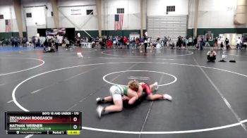 175 lbs Cons. Semi - Zechariah Roggasch, Sidney vs Nathan Werner, Elkhorn Valley Wrestling Club