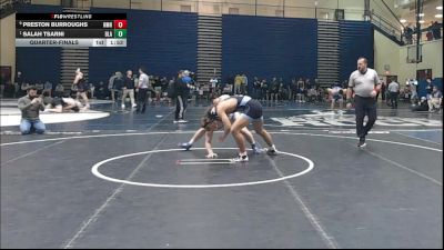 189 lbs Quarterfinal - Preston Burroughs, Northfield Mt. Hermon vs Salah Tsarni, Blair Academy