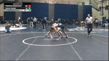 189 lbs Quarterfinal - Preston Burroughs, Northfield Mt. Hermon vs Salah Tsarni, Blair Academy