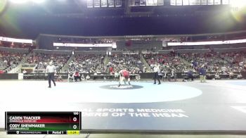 190 lbs Champ. Round 1 - Caden Thacker, Evansville Mater Dei vs Cody Shewmaker, Jeffersonville