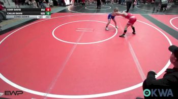 80 lbs Consolation - Cort Davis, Wild Hogs vs Callie Davis, Hornet Wrestling Club