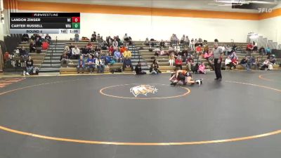 90 lbs Round 4 - Landon Zinser, Moyer Elite vs Carter Russell, Wrath
