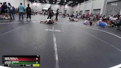 55 lbs Semis (4 Team) - Ashe Padilla, Missouri Outlaws vs Logan Zigman, MF Purge