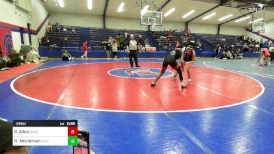 126 lbs Consolation - Rylee Allen, Sand Springs JH (SS) vs Nicole Mcclennan, Broken Arrow Girls