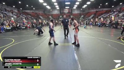 110 lbs Champ. Round 2 - Clayton Mccoy, Kingsley Youth Wrestling vs Jaysen Juckette, Dundee WC